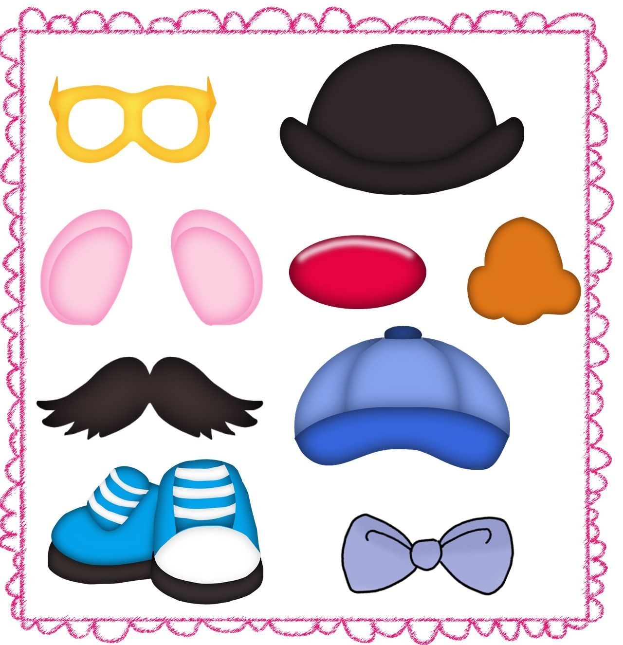 template mr potato head parts printable