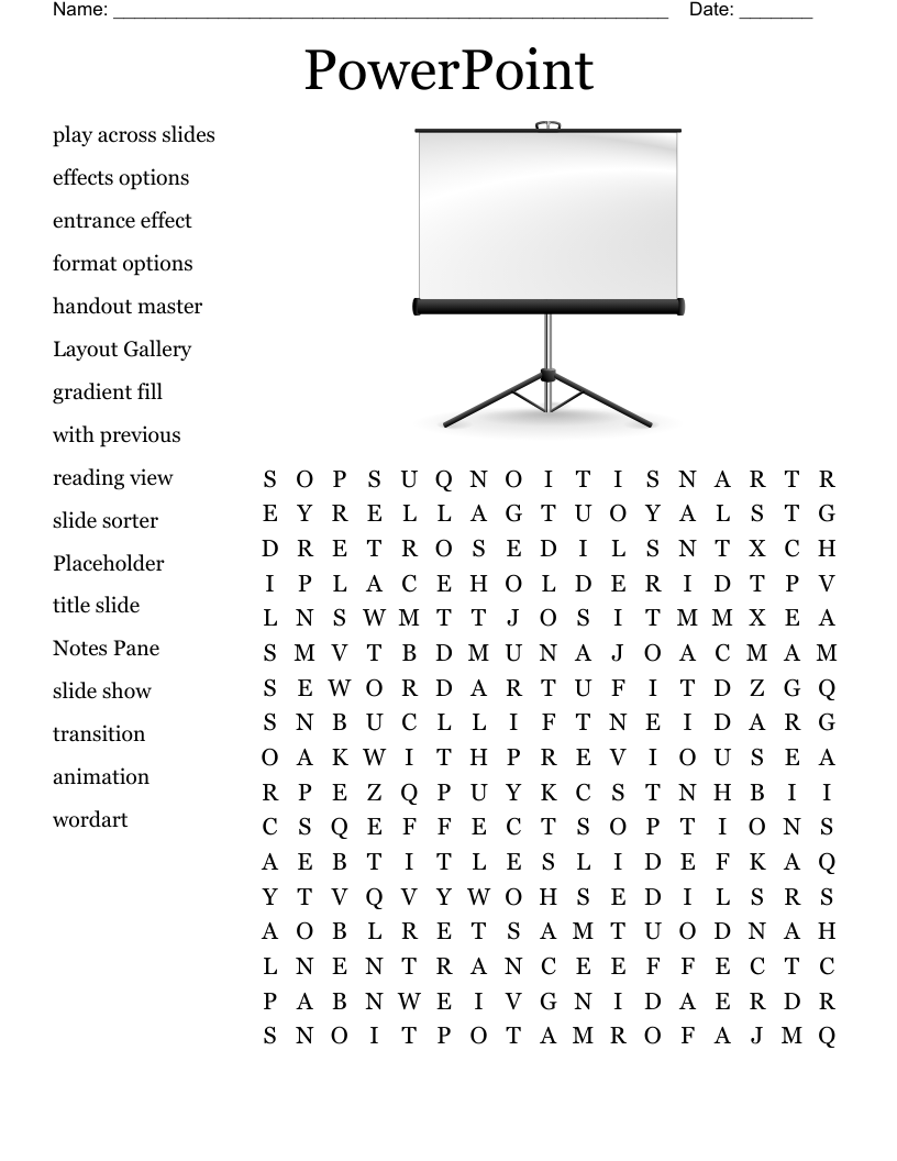 crossword puzzle game powerpoint template free