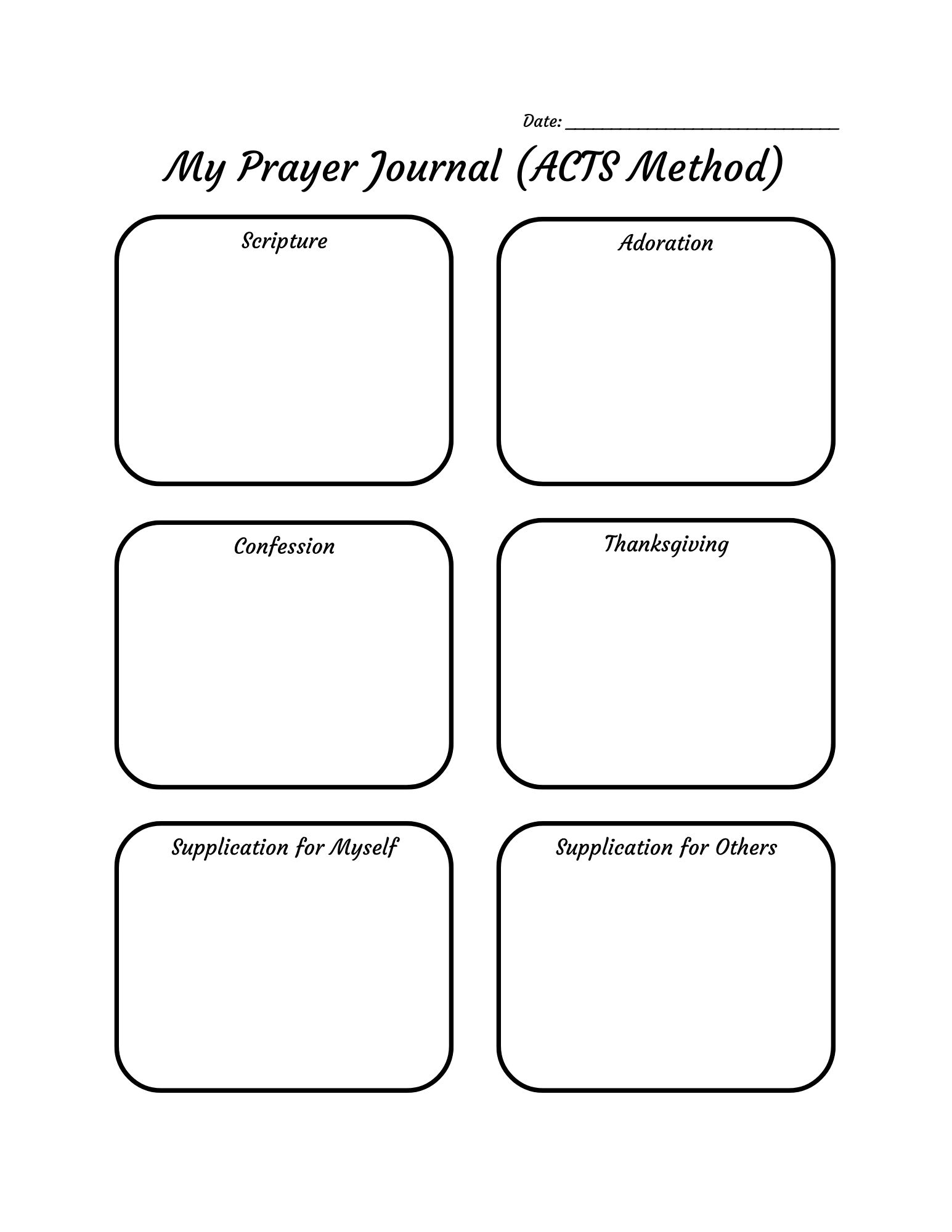 printable prayer template