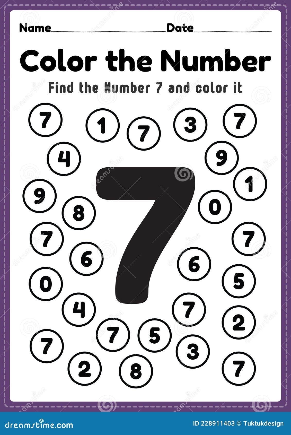 pre k math worksheet