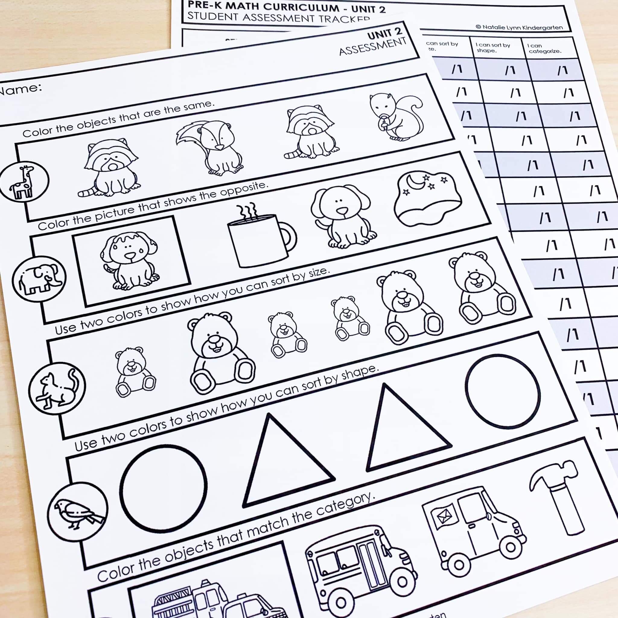 pre k worksheets math