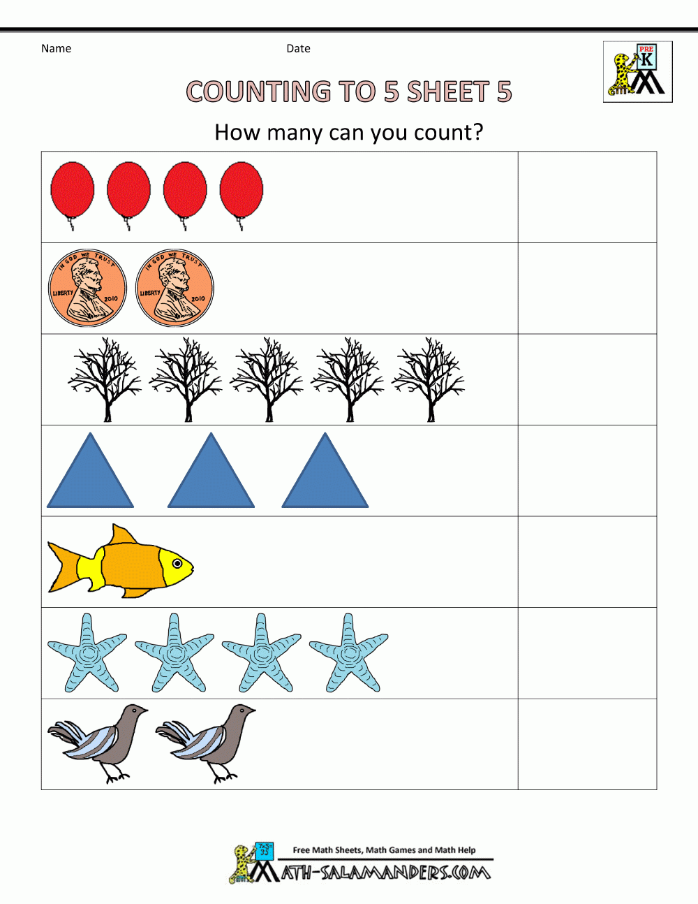Preschool Math Counting Worksheet Free Printable PDF Worksheets Library