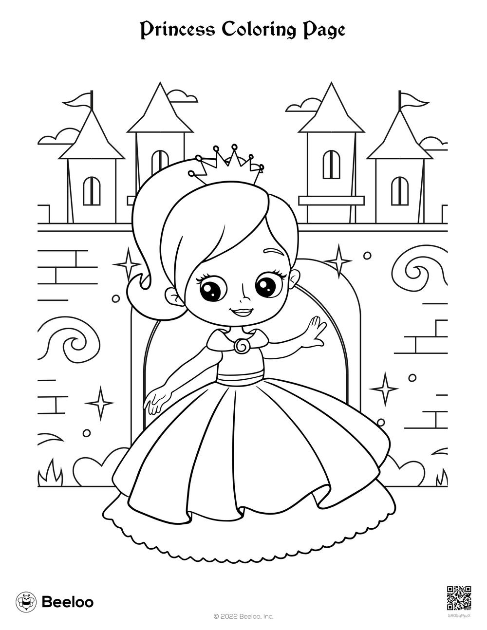 printable coloring page princess