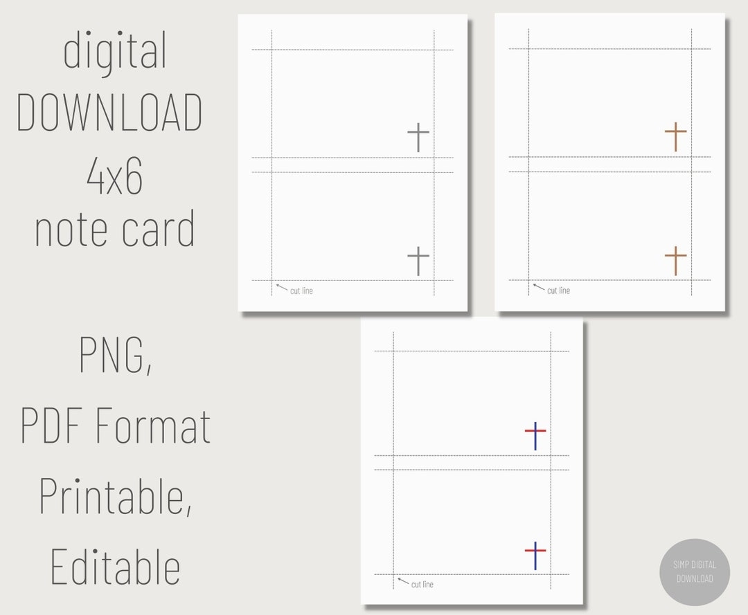printable note card template