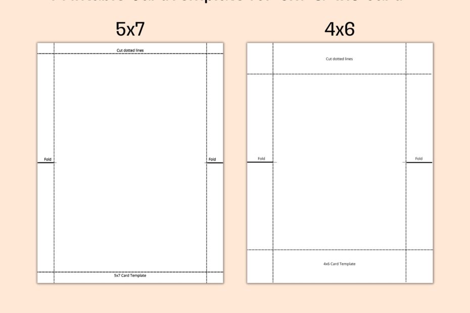 Printable 5x7 And 4x6 Card Templates Canva 5x7 And 4x6 Card