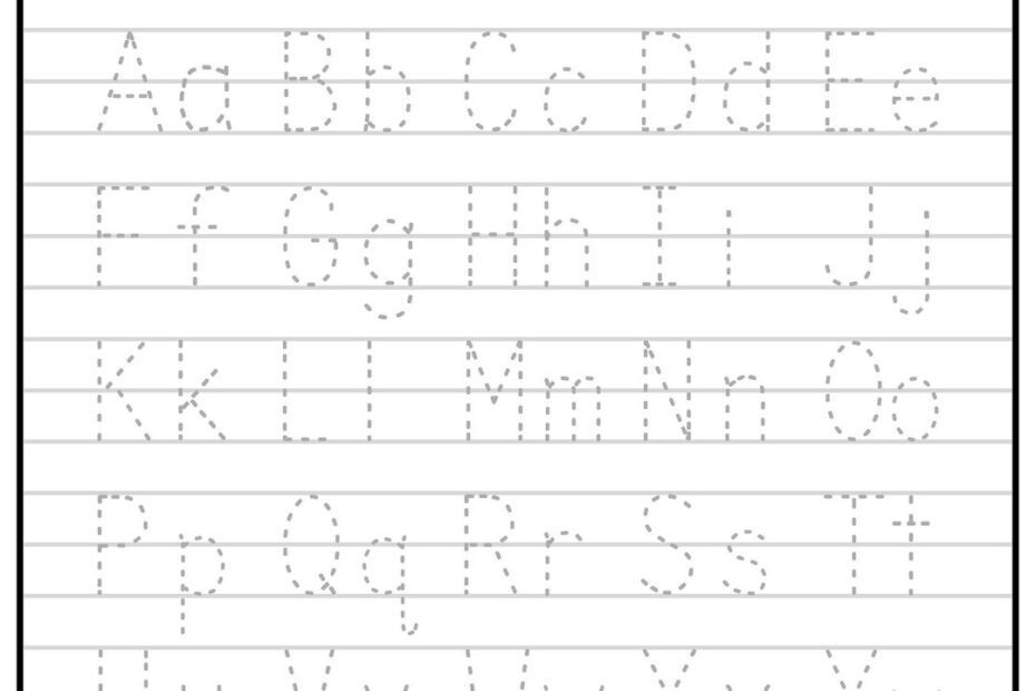 Printable A Z Letter Tracing Worksheet Capital And Lowercase Alphabetical Letter Tracing ages 3 7 KG1 To Grade 2 Etsy UK