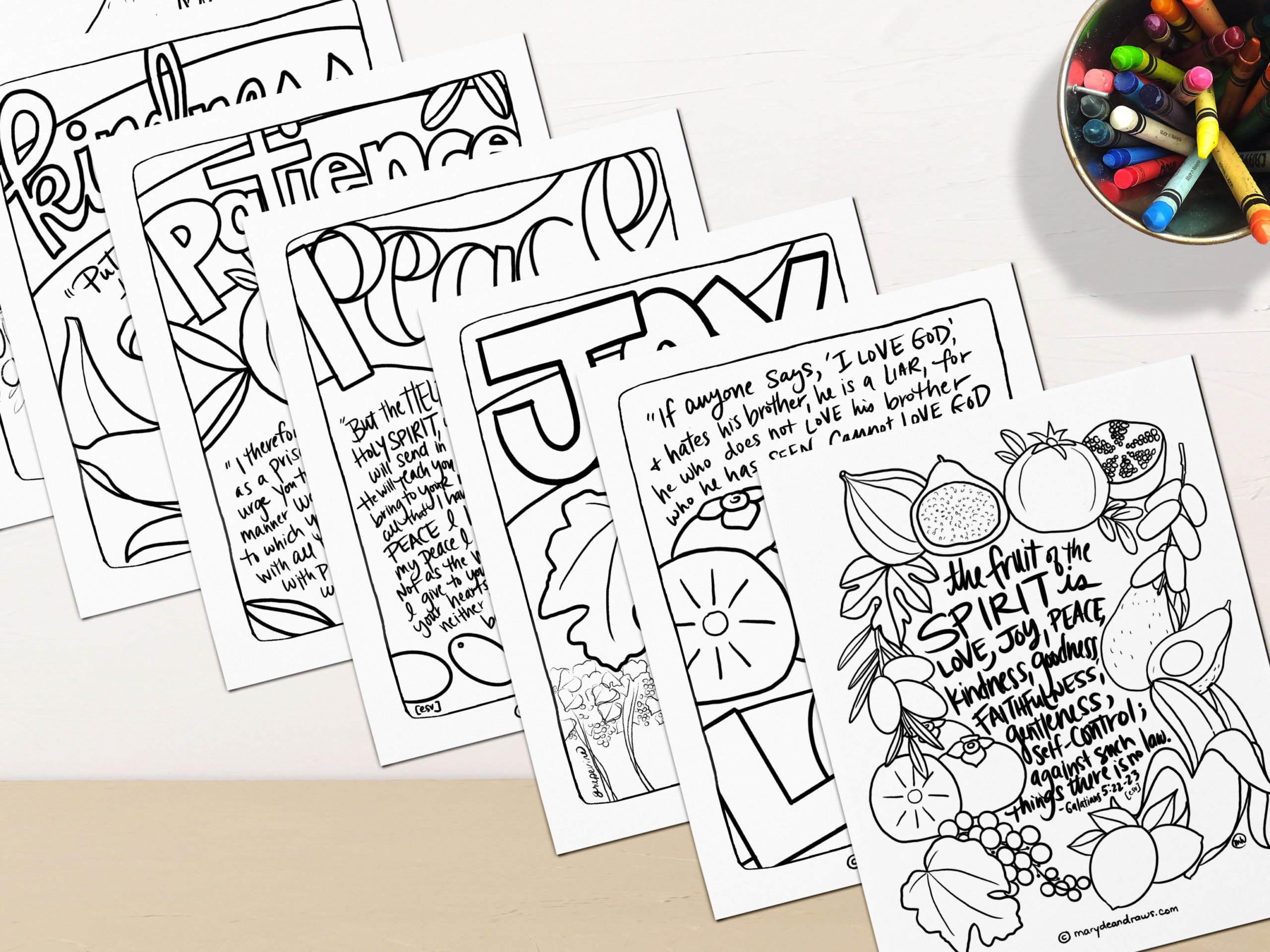 Printable Bible Verse Coloring Pages Fruits Of The Spirit