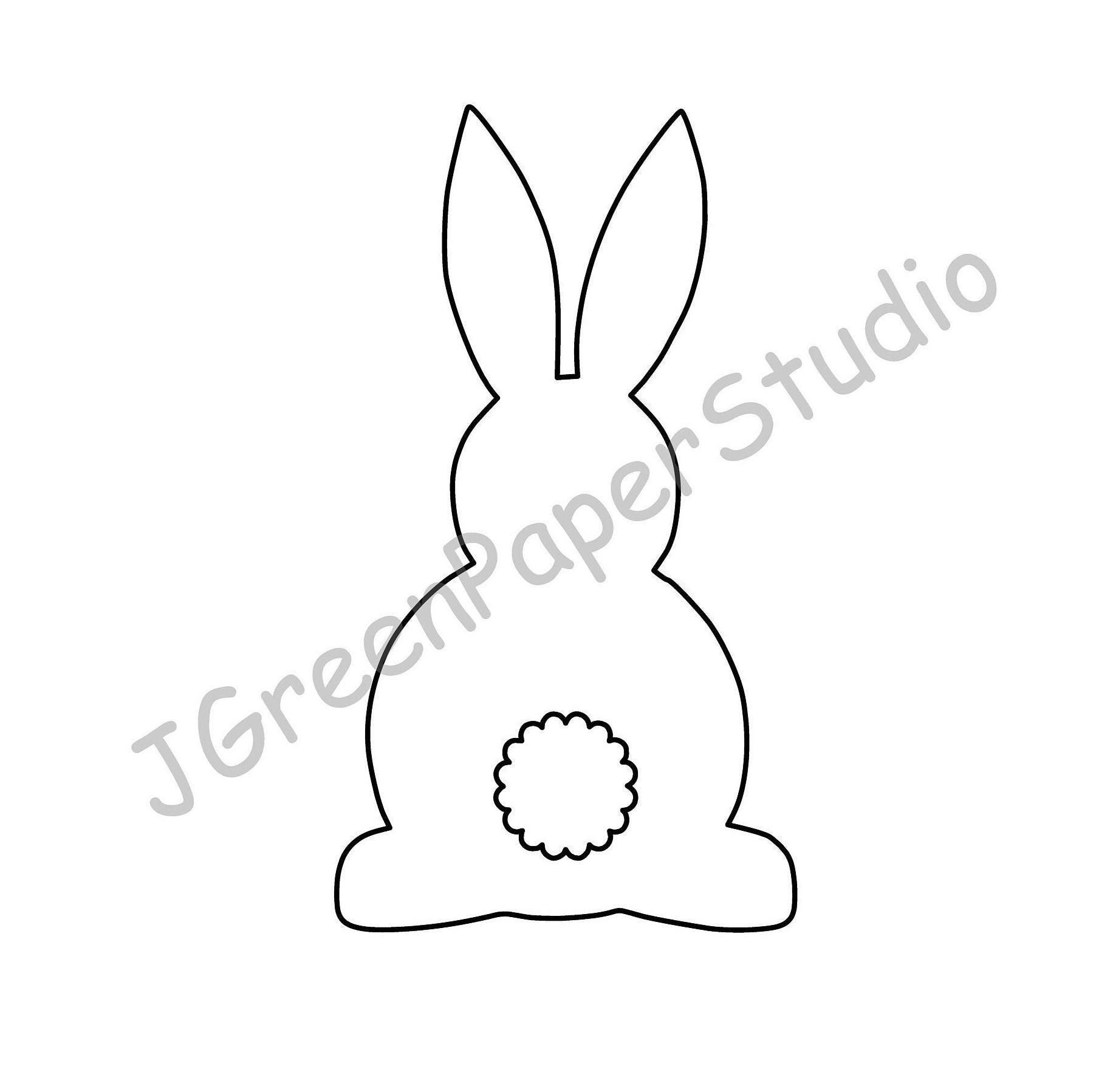 bunny outline printable