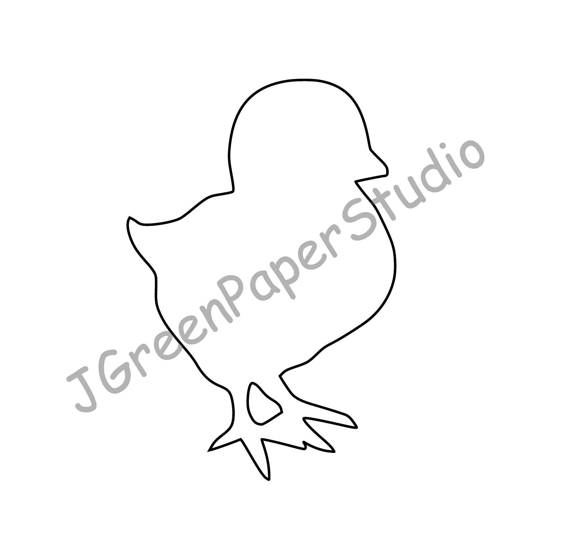 Printable Chick Template pdf Digital Download Chick Kids Easter Coloring Page DIY Crafts Stencil 7 Inch Barnyard Animal Baby Chicken Peep Etsy Australia