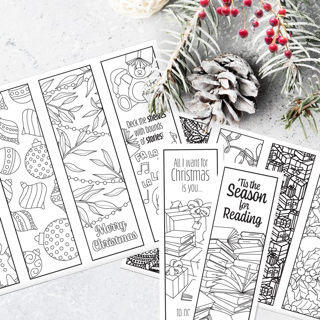 Printable Christmas Bookmarks Sarah Renae Clark Coloring Book 