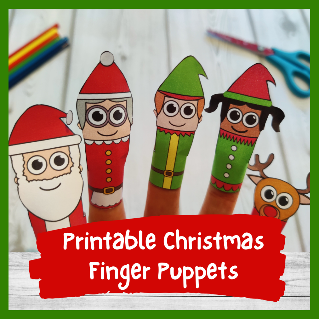 Printable Christmas Finger Puppets Paper Craft Templates 