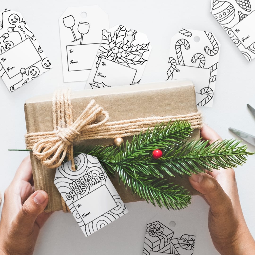 Printable Christmas Gift Tags Sarah Renae Clark Coloring Book Artist And Designer