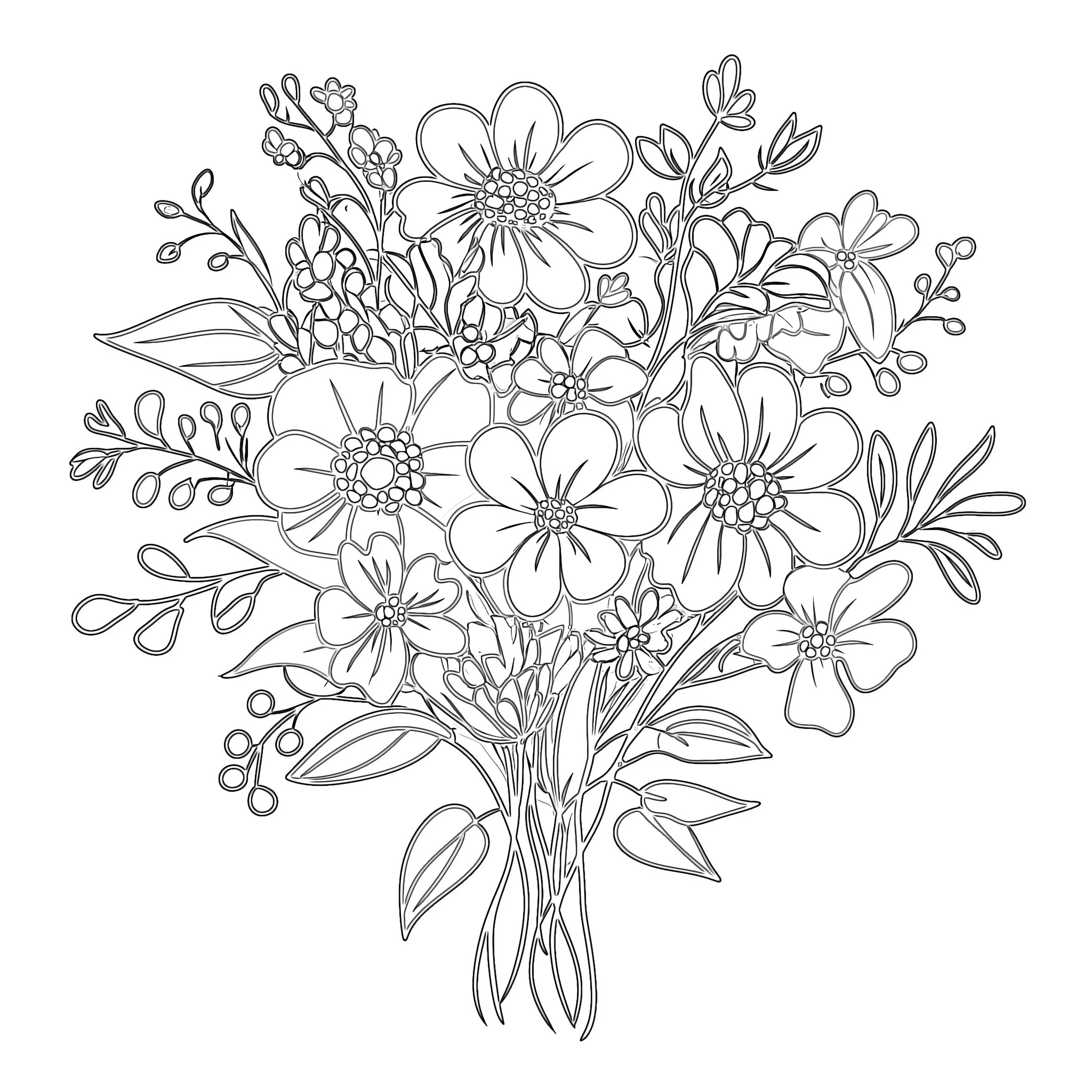 free coloring pages flowers printable