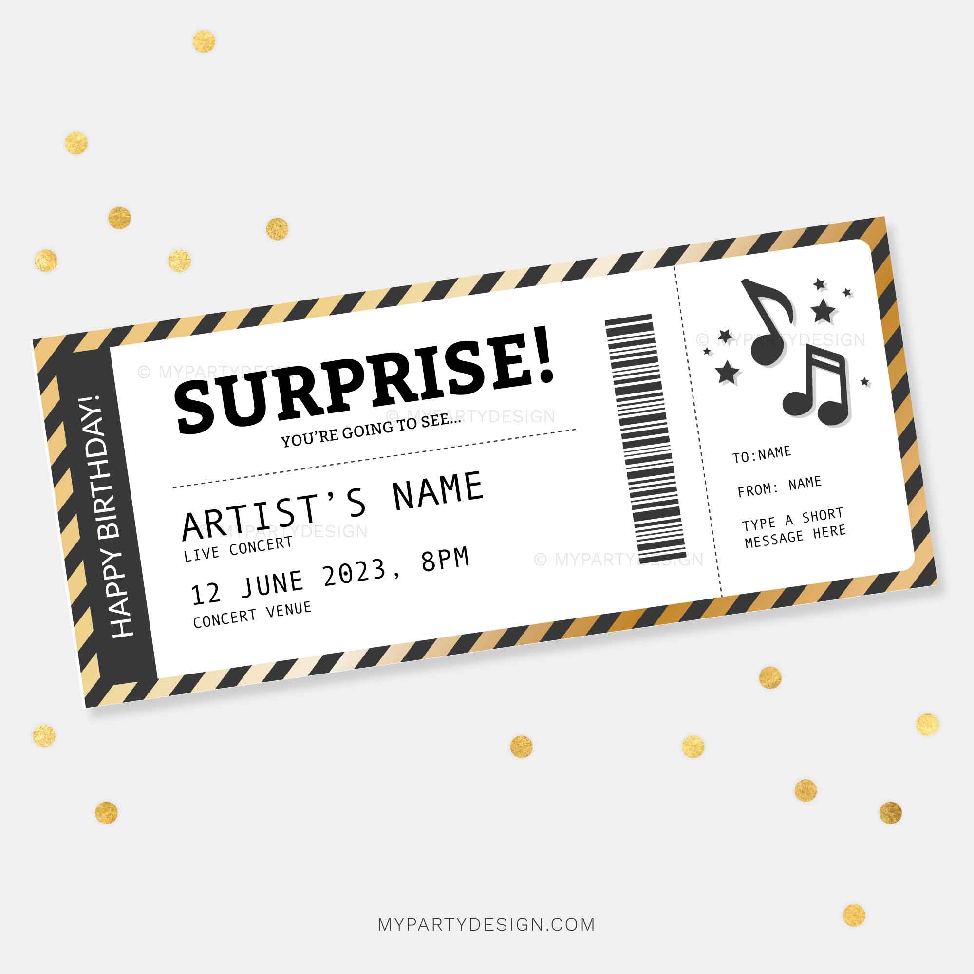 printable editable ticket template