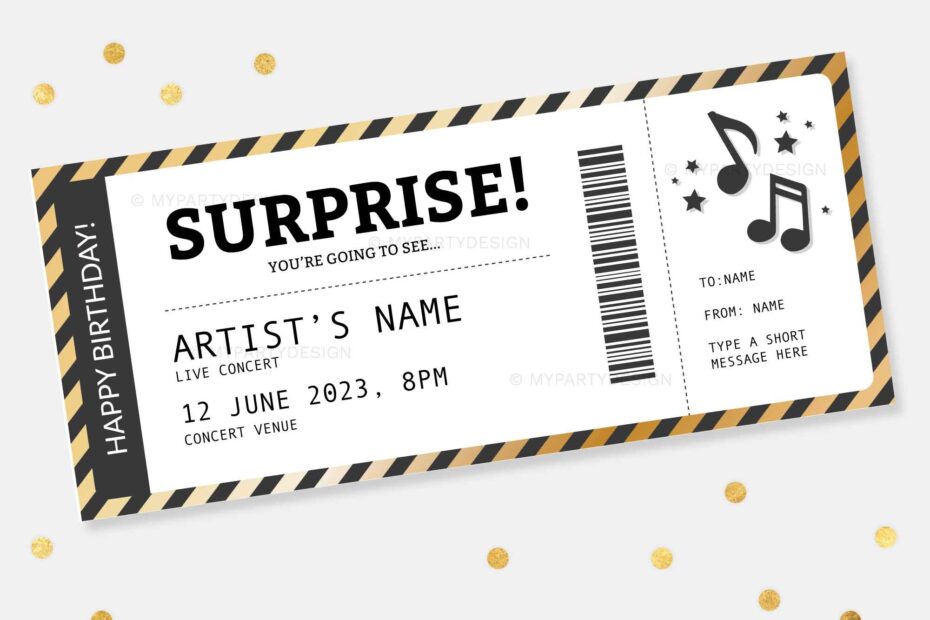 Printable Concert Ticket Template