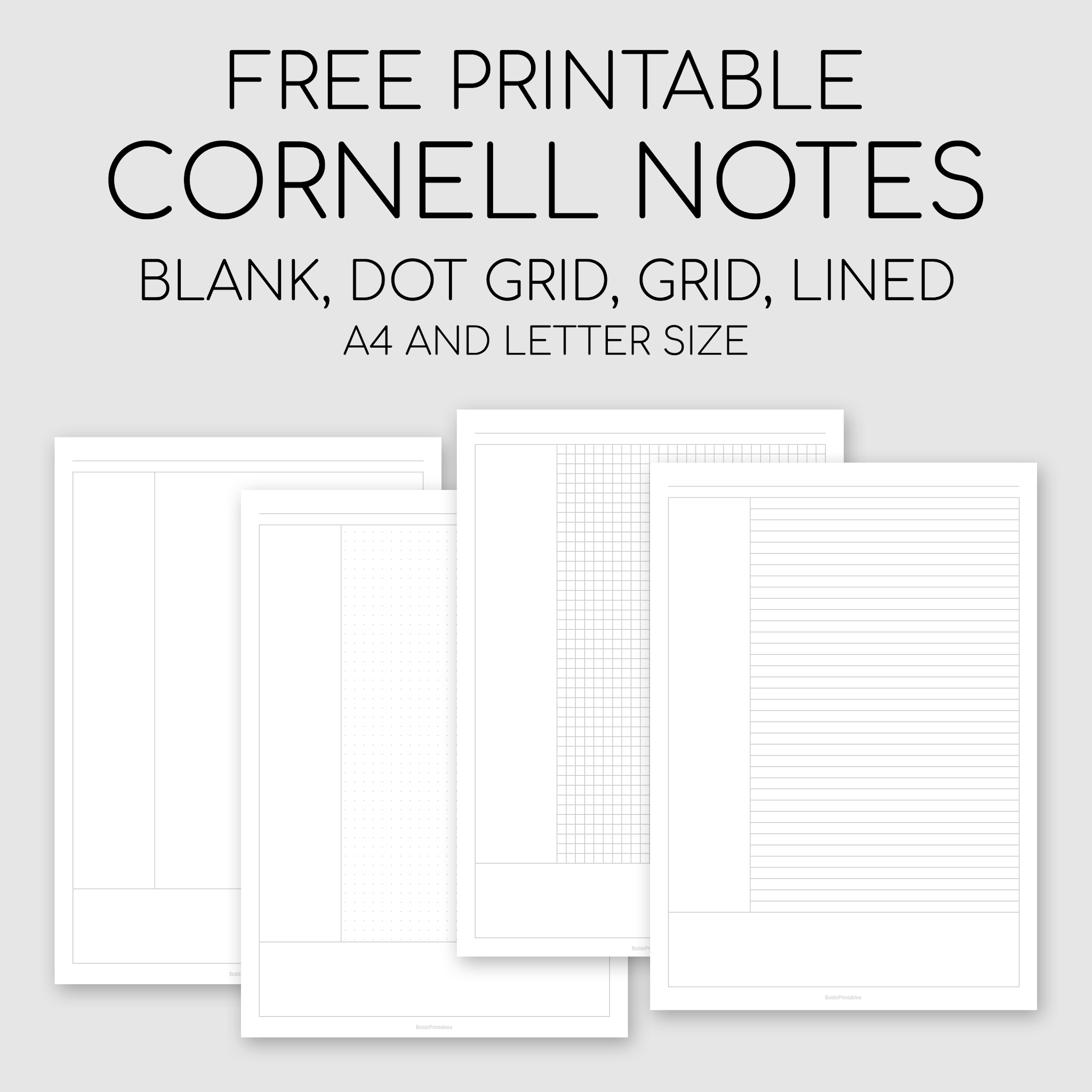 cornell notes template printable