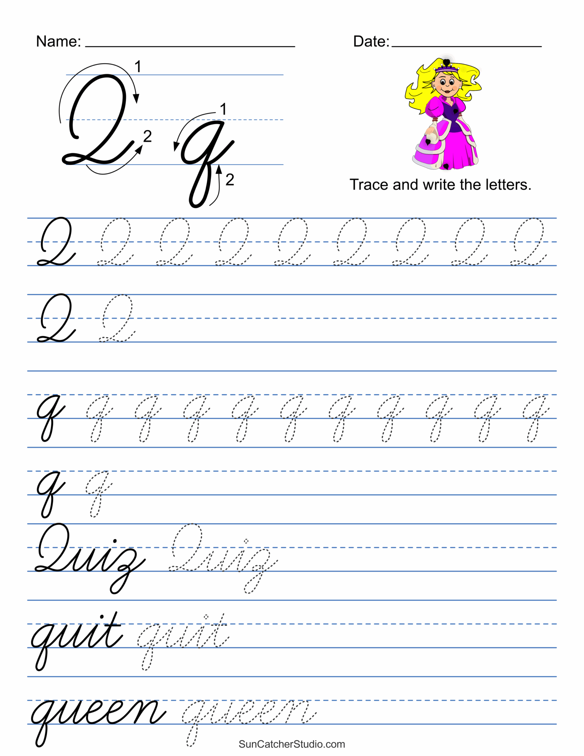 printable cursive worksheets
