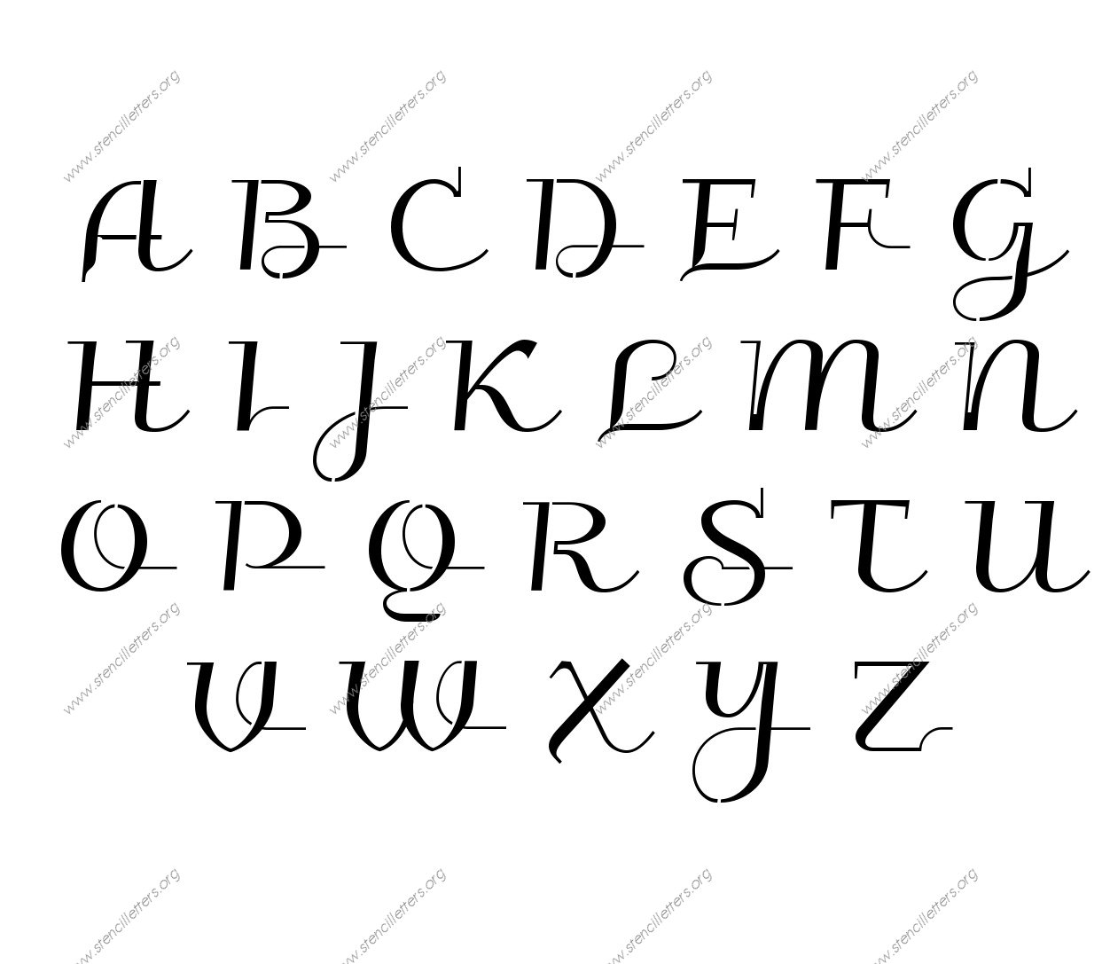 fancy letter free printable alphabet stencils templates