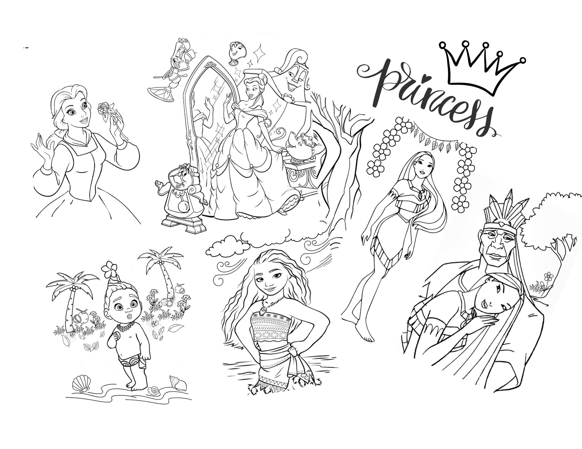 Printable Disney Princess Coloring Pages By Chicbytecreations Raket PH