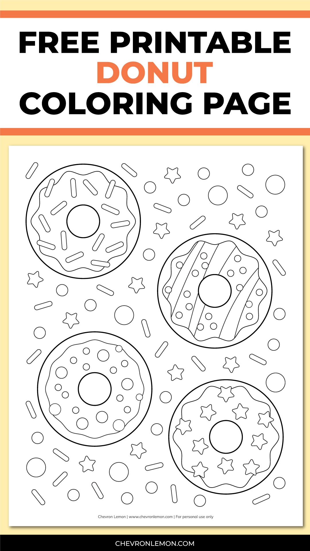 printable donut coloring pages
