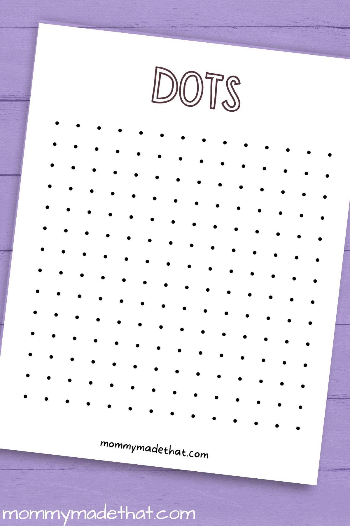 dots printable game
