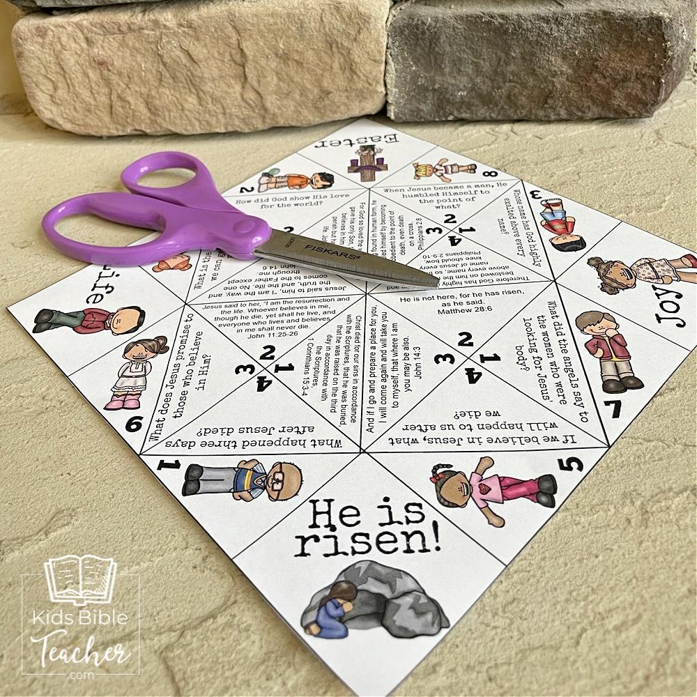 Printable Easter Finger Puzzle With Bible Verses