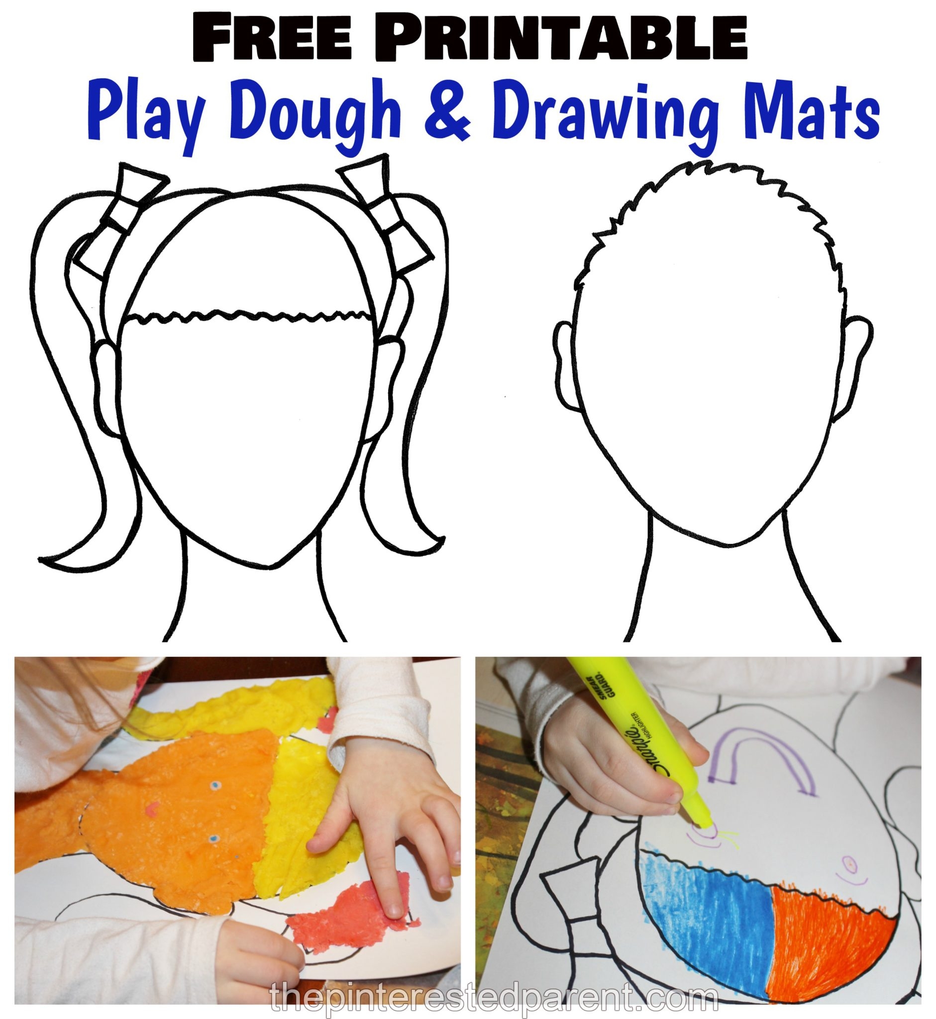 Printable Face Play Dough Mats The Pinterested Parent