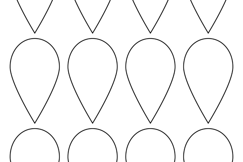 Printable Flower Petal Templates For Making Paper Flowers