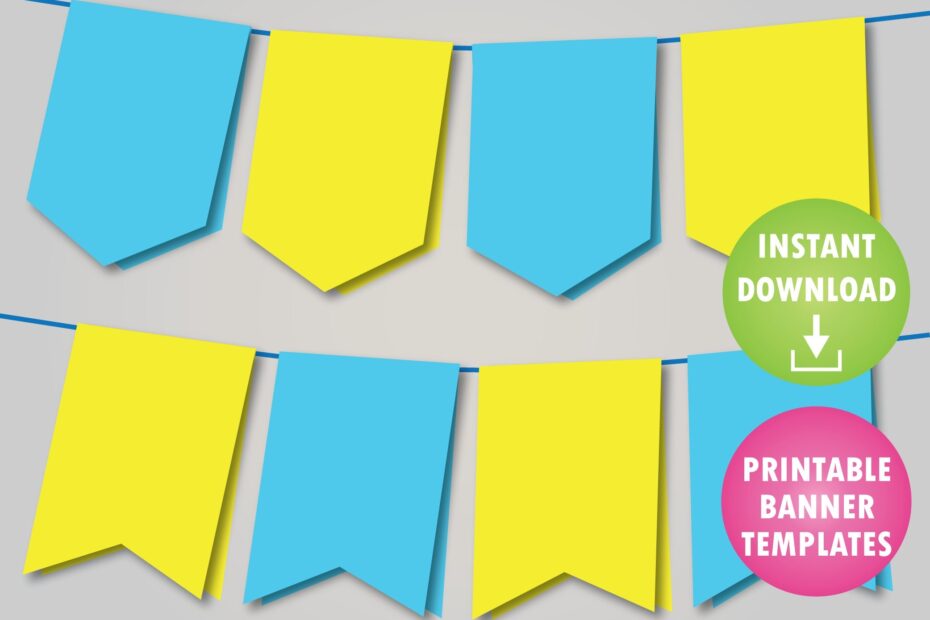 Printable Folded Banner Pattern Banner Template Create Your Own Banner Etsy