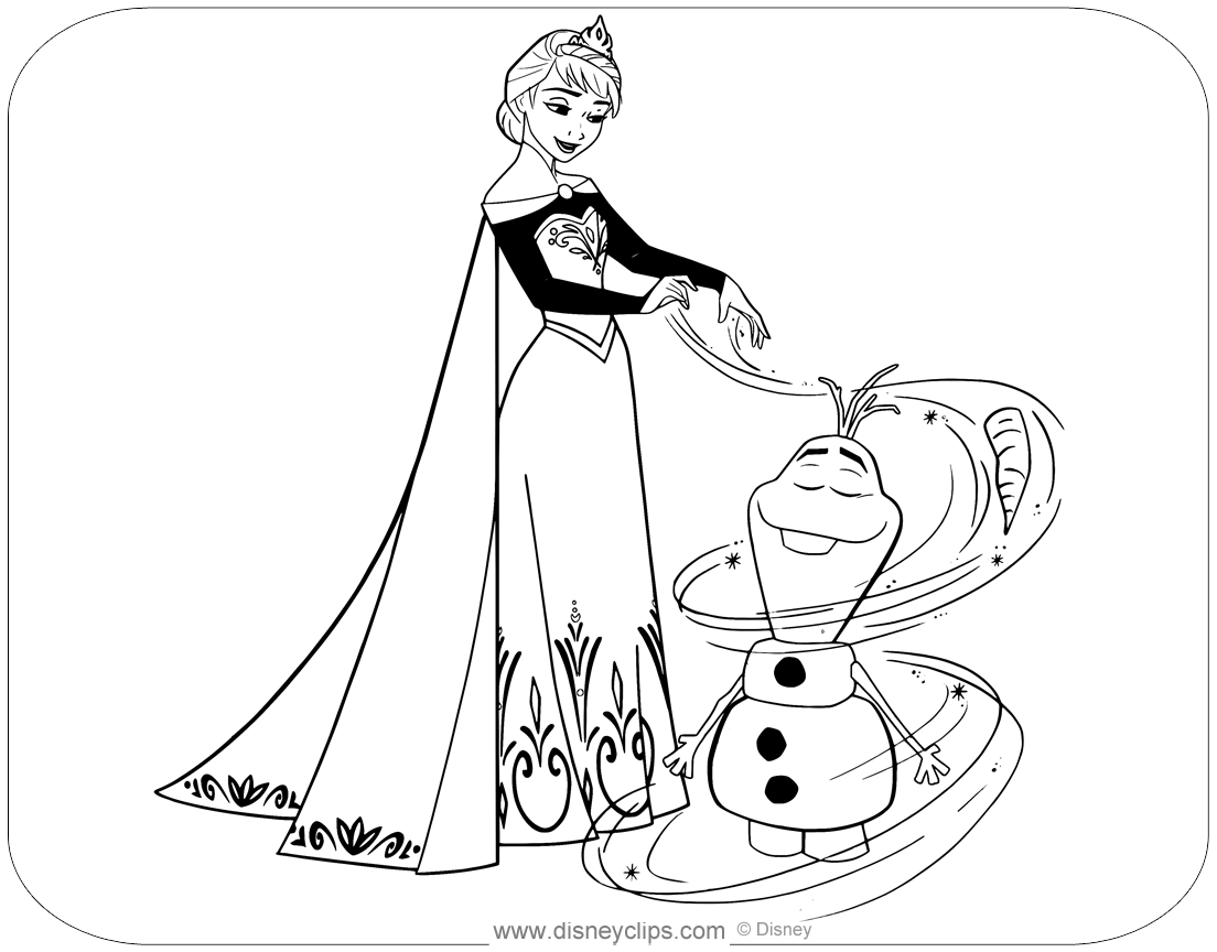 printable frozen coloring pictures