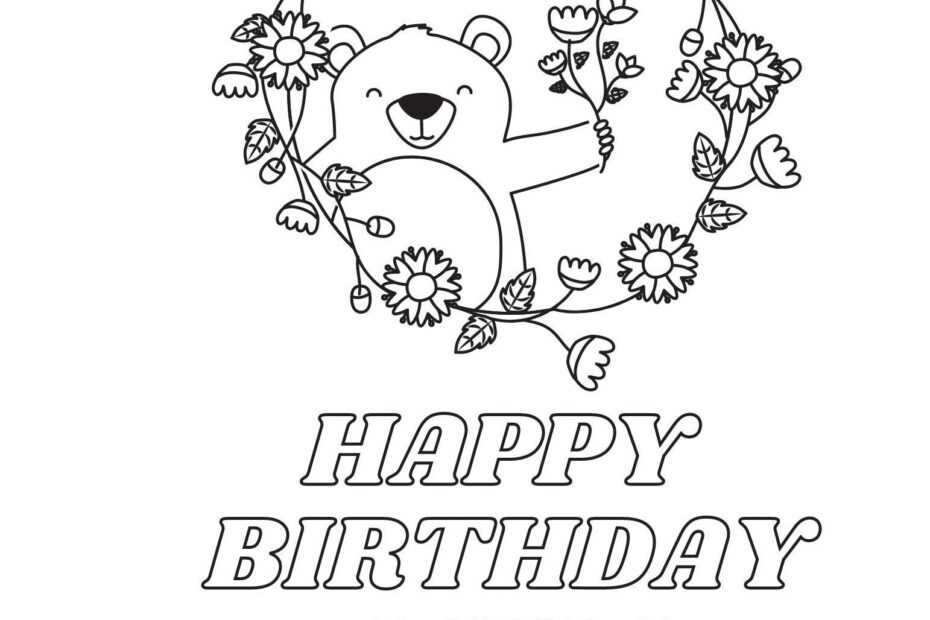 Printable Happy Birthday Mom mum Colouring In Card Printable Digital Download Gift Card Happy Birthday Card Instant Download Etsy