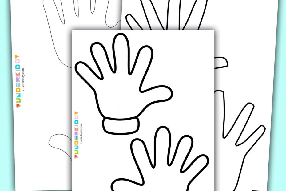 Printable Left And Right Hand Blank Template For Crafts