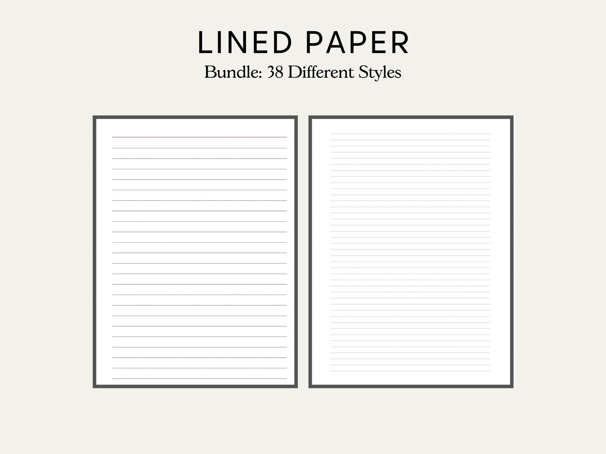 Printable Lined Paper PDF Wide Ruled Paper College Ruled Paper Digital Lined Paper Lined Pages Printable Note Paper Etsy Norway