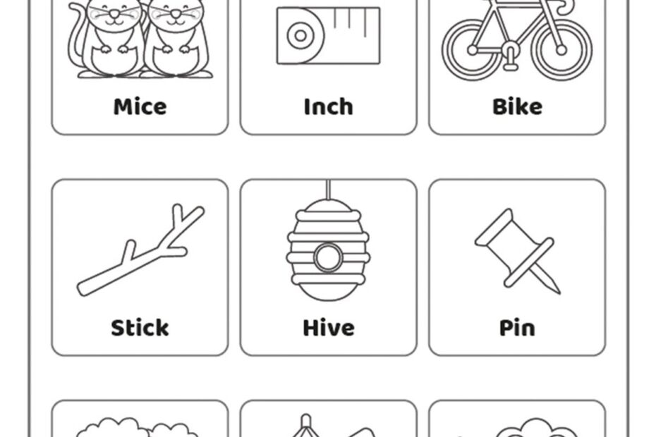 Printable Long I Words Worksheets Kids Activities Blog