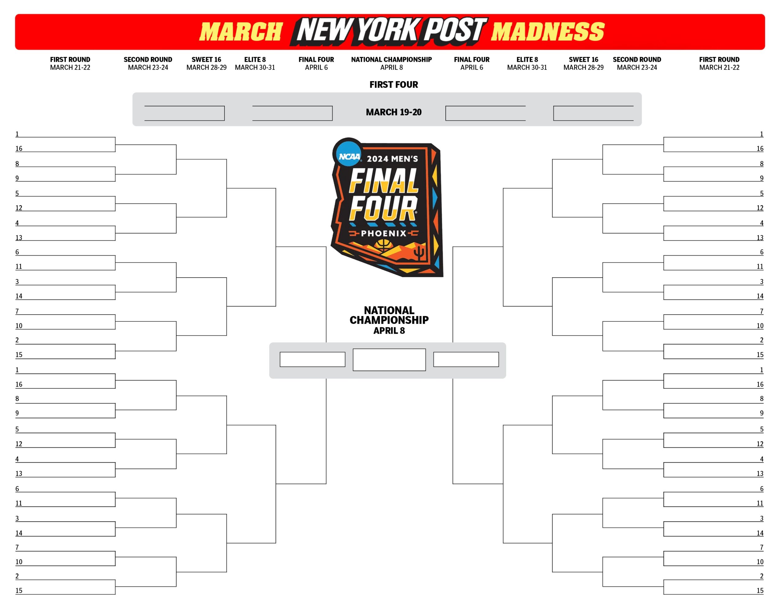 ncaa basketball bracket printable