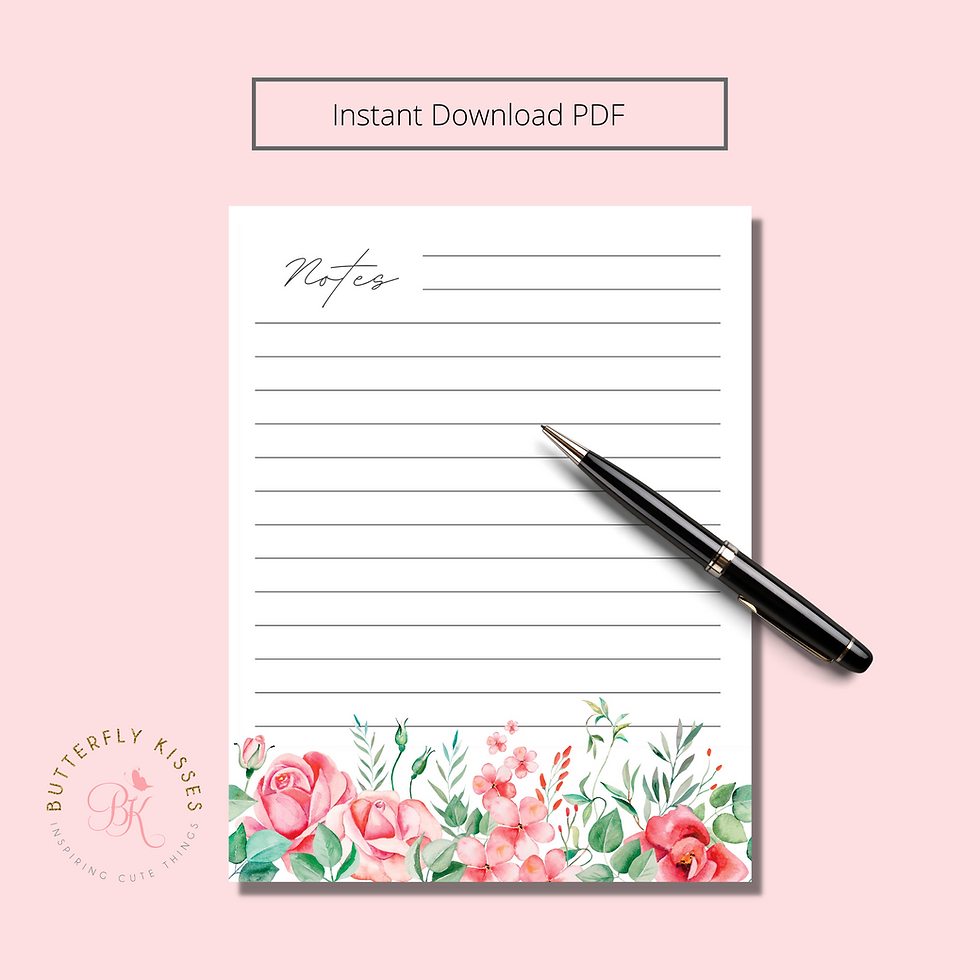 printable notes page