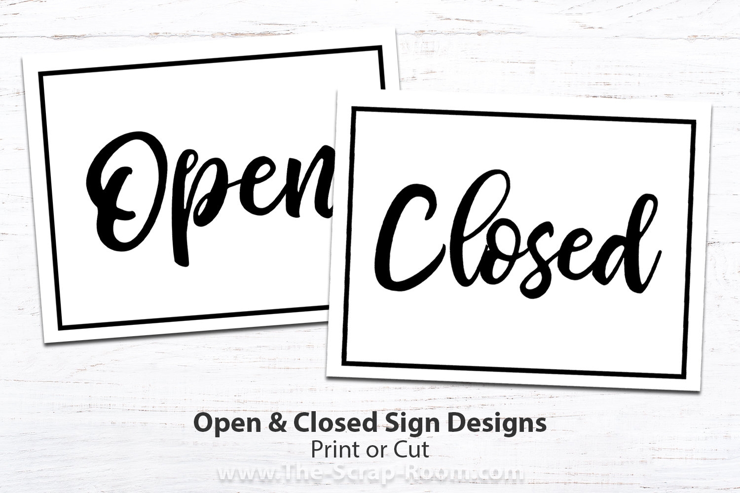 Printable Open Sign Printable Closed Sign Designs Print Or Cut Pdf 