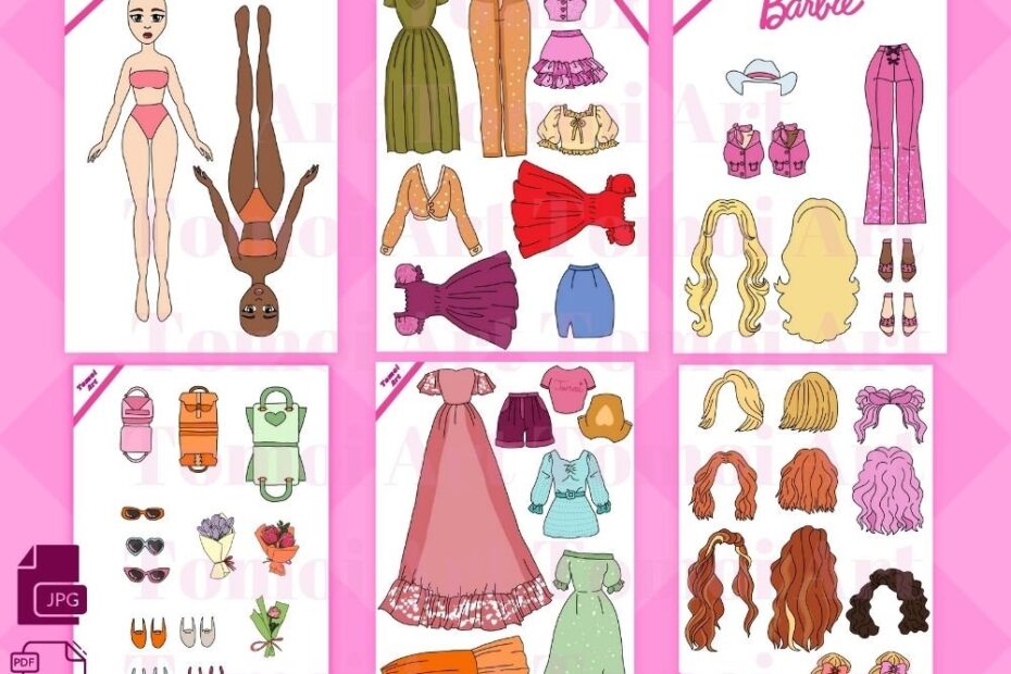 Printable Paper Doll Dress Up Girls Korean Paper Doll Kpop Doll Inspired Kids Toys Instant Digital Download Barbie Doll Dress Up Etsy