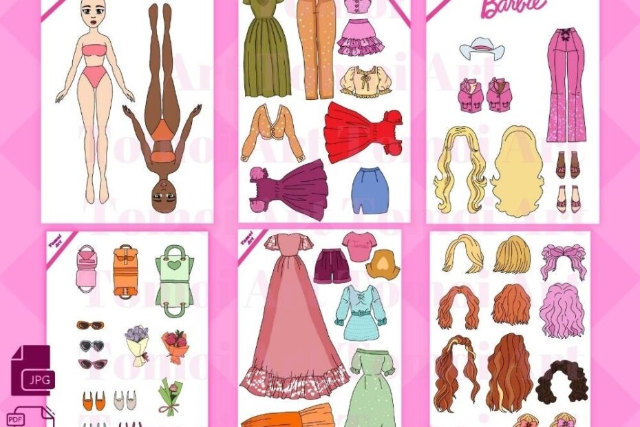 Printable Paper Doll Dress Up Girls Korean Paper Doll Kpop Doll Inspired Kids Toys Instant Digital Download Barbie Doll Dress Up Etsy UK