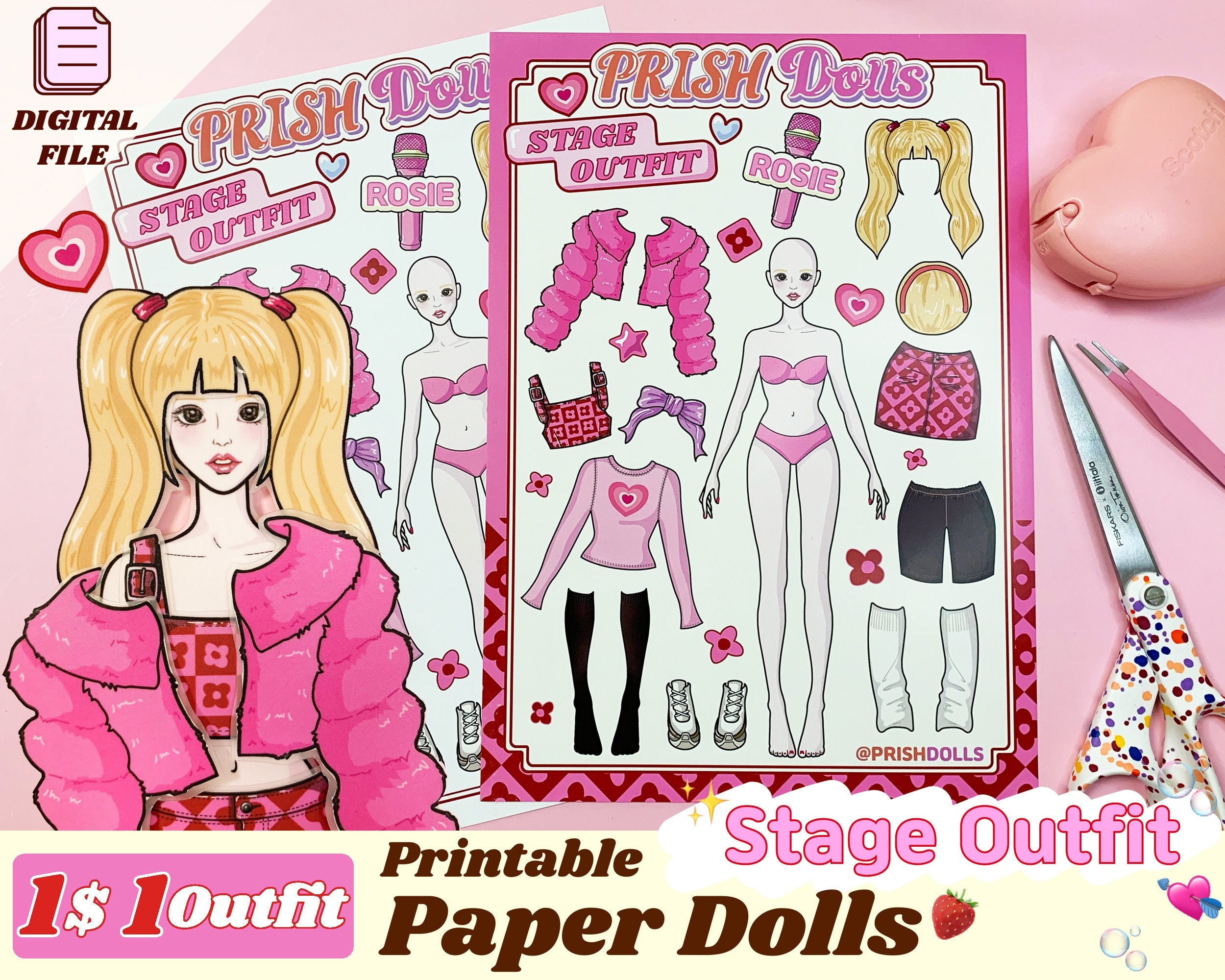 paper doll printable template