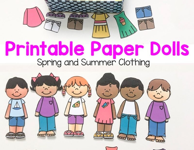 Printable Paper Dolls For Spring Summer Winter And Fall Fun With Mama