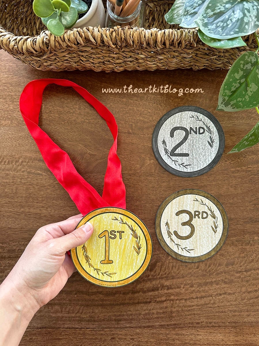 outline medal template printable