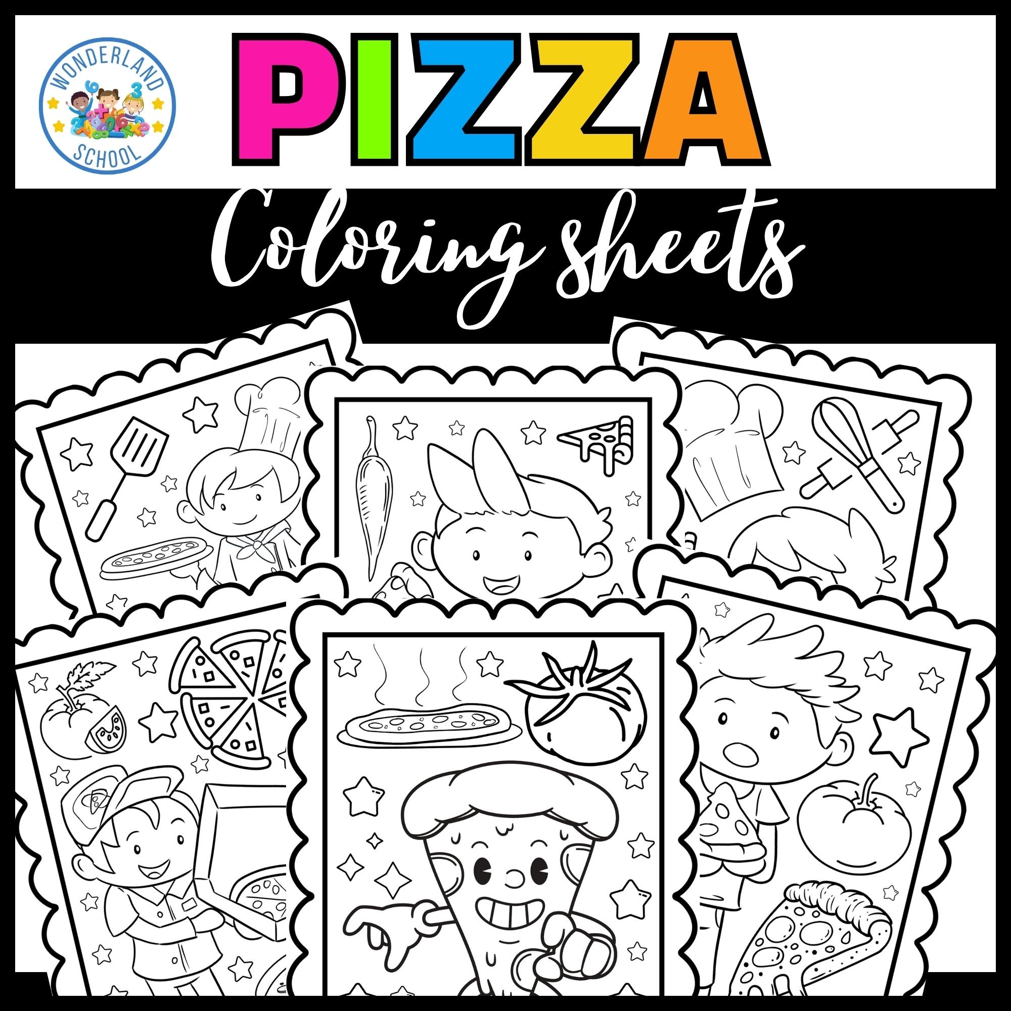 printable pizza coloring pages