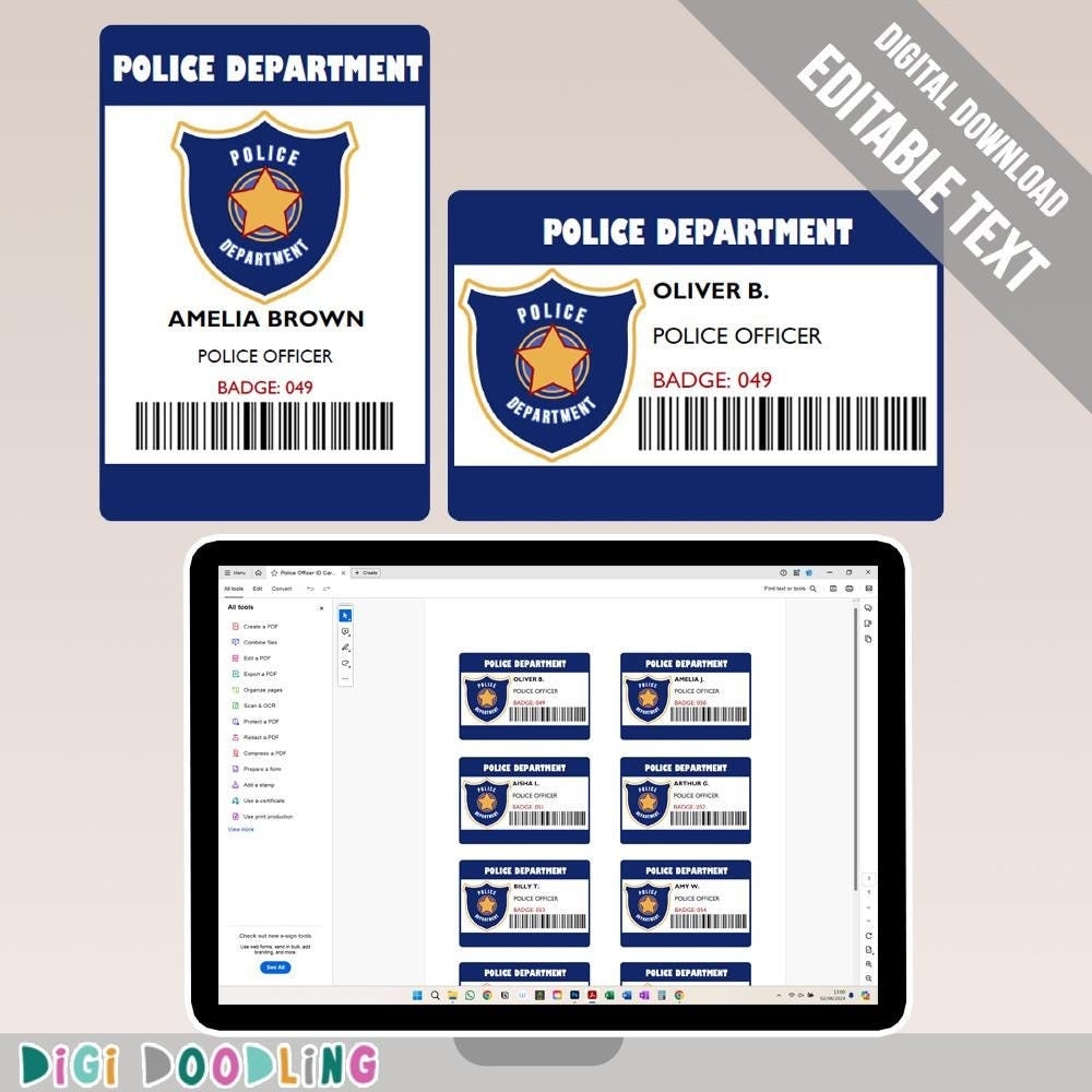 free printable police badge template