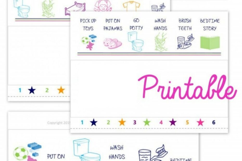 Printable Preschool Chore Charts