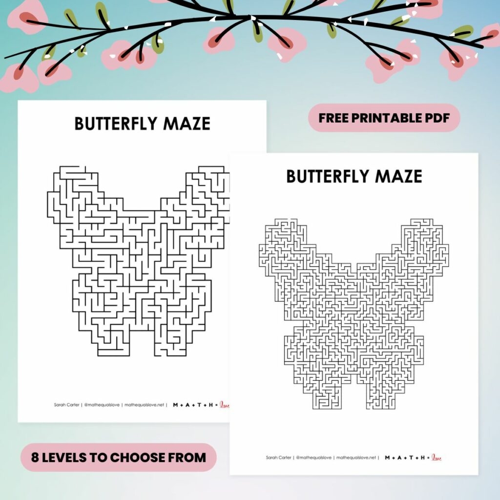 math puzzle maze template free