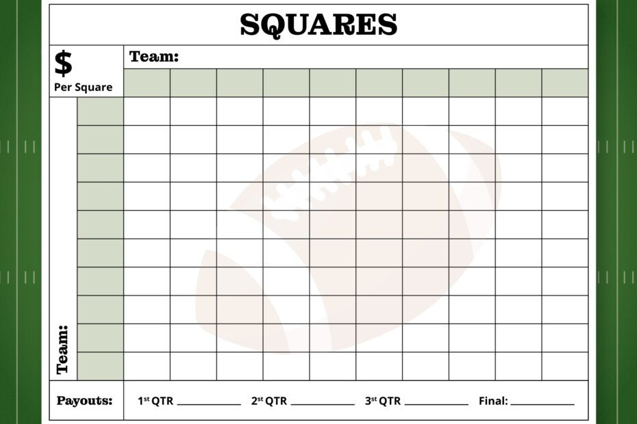 Printable Super Bowl Squares Free Google Docs Template Gdoc io