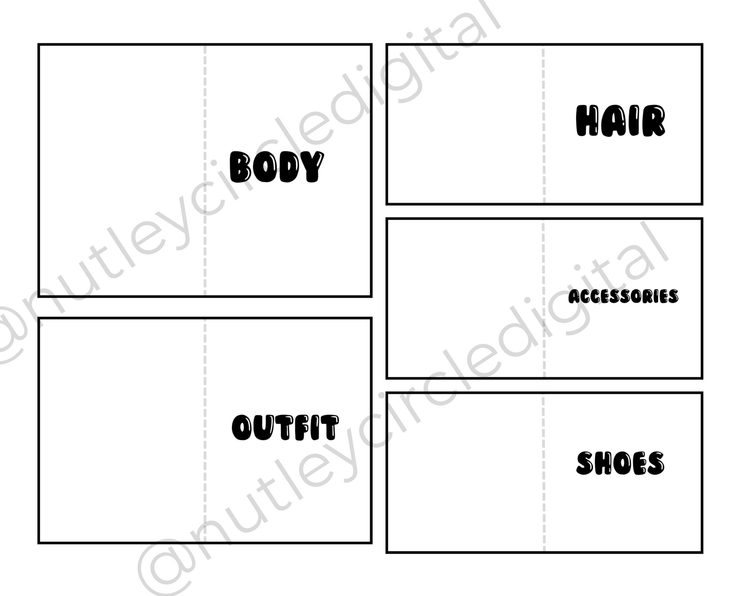 printable blind bag template