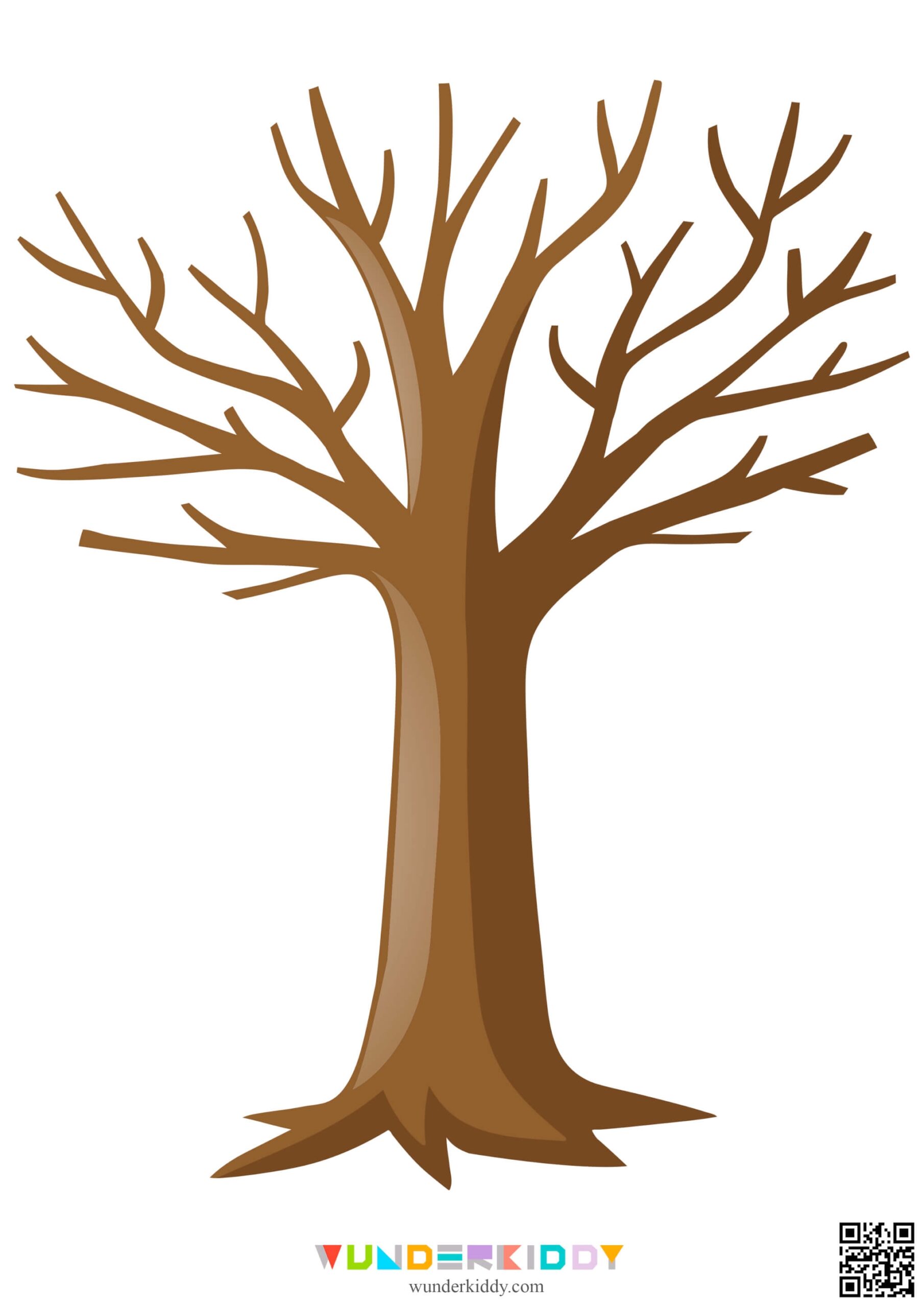 printable outlines of trees