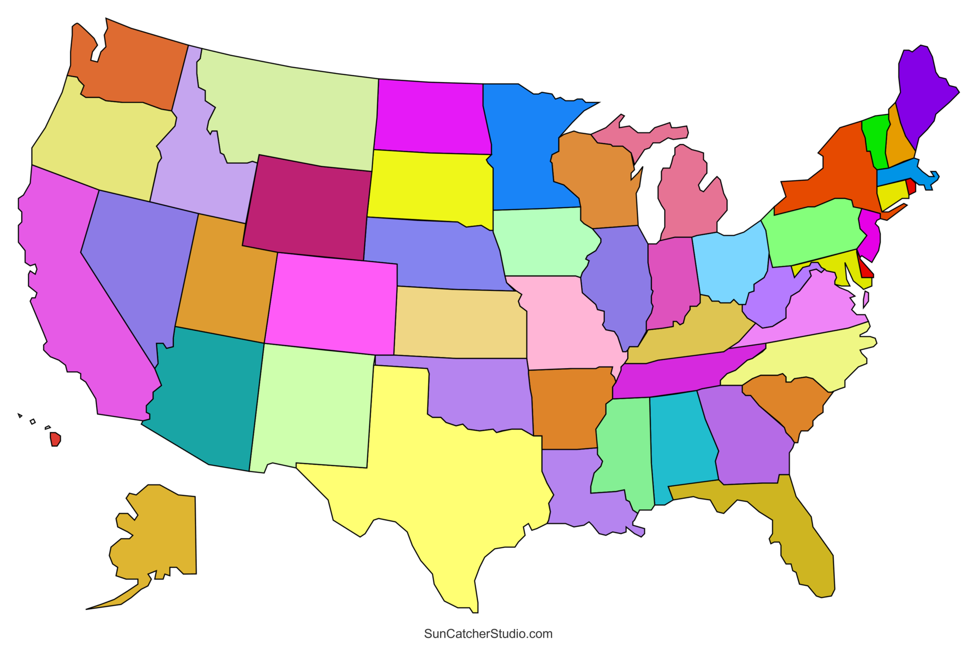 free blank us map printable